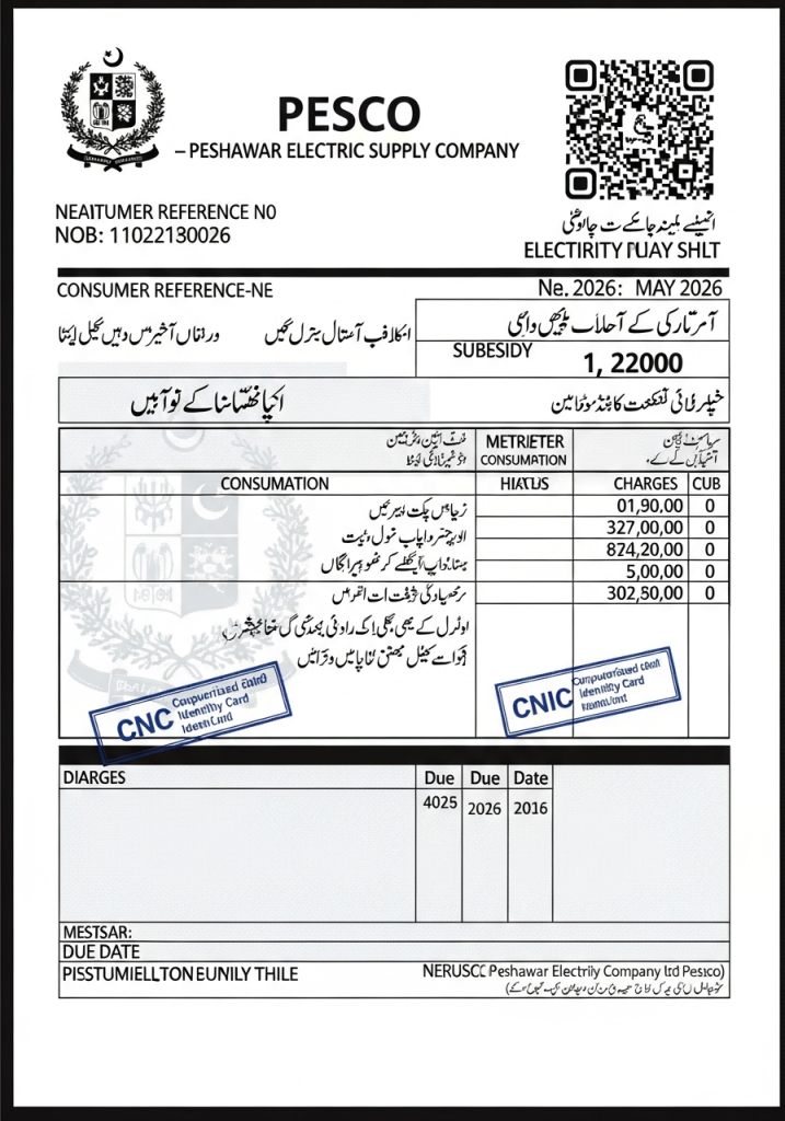 PESCO Electricity Subsidy QR Code May 2026